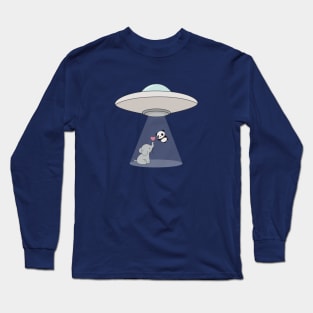 Funny Panda Bear Alien Abduction T-Shirt Long Sleeve T-Shirt